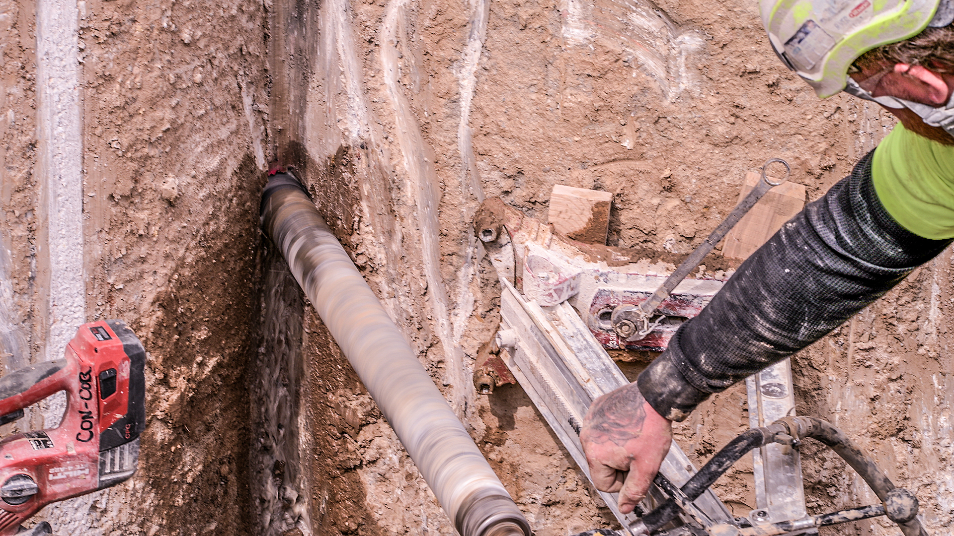 drilling into concrete