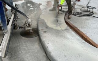 cutting into concrete