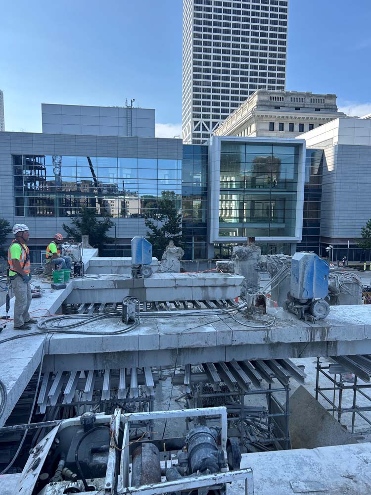 wire sawing concrete cutting project