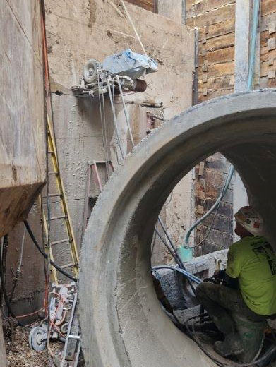 wire sawing concrete cutting project